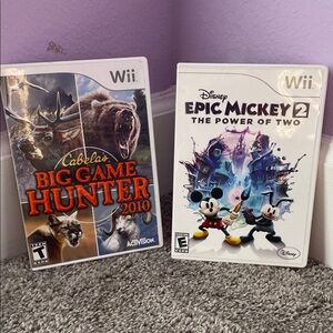 Cabela's Big Game Hunter 2010 for Wii -and Epic Mickey 2